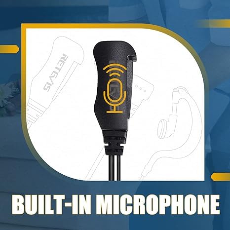 Écouteurs PTT Tube D'Air Pour Talkie-Walkie – Compatible RETEVIS RB19 RB619 RT22P RT622P B3S B63S (Lot De 4)