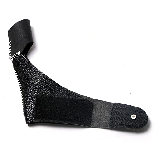 Toparchery Genuine Cowhide Finger Tabs Thumb Ring Protector Recurve Bow Traditional Bow Hand Adjustable Fit Men Women Youth #TOP4