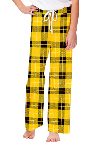 Image of Remimi Girl Boy Plaid Pants Drawstring Summer Casual Loose Bottoms 5-14 Years