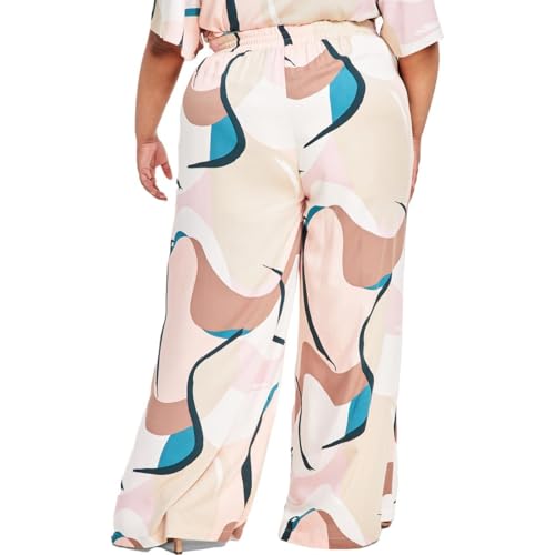 Nina Parker Womens Plus High-Rise Printed Wide Leg Pants2