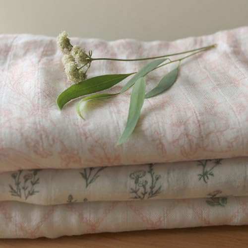 Image of aden + anais Silky Soft Swaddle Blanket, Boutique Muslin Blankets for Girls & Boys, Baby Receiving Swaddles, Ideal Newborn & Infant Swaddling Set, Perfect Shower Gifts, 3 Pack, French Floral
