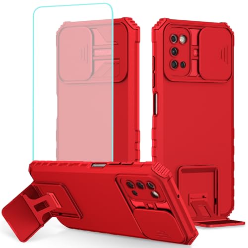 Coque Galaxy A03S rouge anti-rayures protégeant l'écran et l'appareil photo