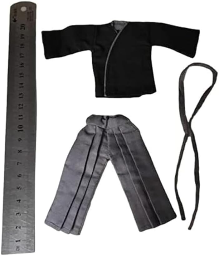 BOSWON 1/12 Scale Clothes Japanese Samurai Set Tops+Pants+Belt (no Figure) for 6" Figure