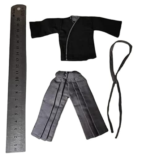 BOSWON 1/12 Scale Clothes Japanese Samurai Set Tops+Pants+Belt (no Figure) for 6