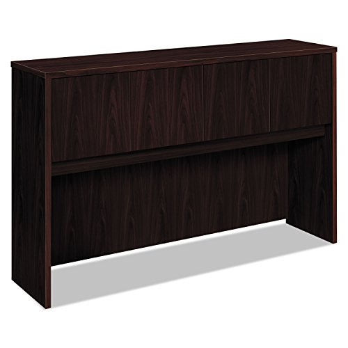 Basyx BL2183NN 60 by 14-5/8 by 37-1/8-Inch Laminate Hutch with 4 Doors, Mahogany