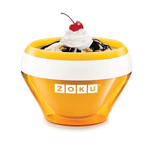 Zoku ZK120-OR - Máquina para hacer helados, acero inoxidable, naranja, 350 ml
