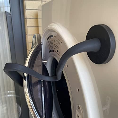 – Front Load Washer Door Prop, Magnetic Washing Machine Door Holder Universal Flexible Washer Door Prop Fits for Most Washing Machines(Black)