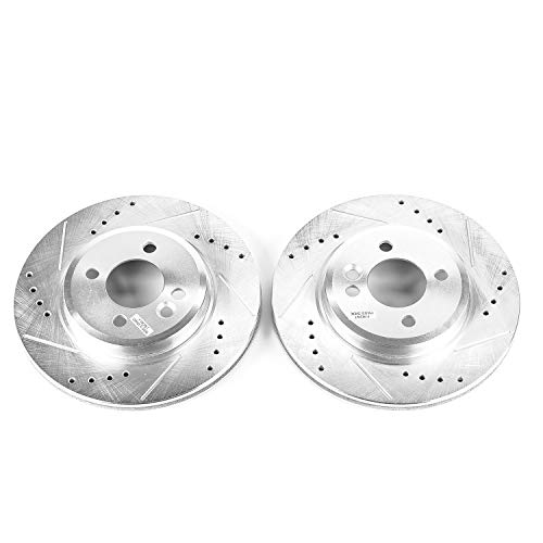 Image of Power Stop EBR651XPR Front Evolution Drilled & Slotted Rotor Pair For Mini Cooper 2002-2007 [Model Specific]