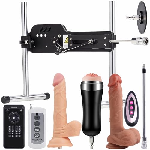 Sex Machine for Men Women with Realistic Dildo & Male Masturbator