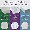 SafeRest Waterproof Queen Size Mattress Protector - Viscose Derived from Bamboo - Fitted with Stretchable Pockets - Machine Washable Viscose Blend Mattress Cover for Bed