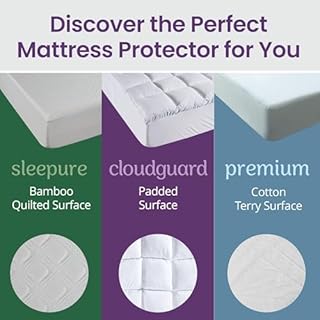 SafeRest Waterproof Queen Size Mattress Protector - Viscose Derived from Bamboo - Fitted with Stretchable Pockets - Machine Washable Viscose Blend Mattress Cover for Bed
