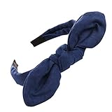 Ear Warmers Women's Hooker Cute Headband Girls Headband Suede and Suede Fashion Women Knot Headband Sports Suit for Women (Navy, One Size)