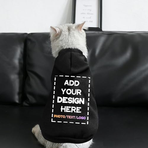 Personalisiertes Haustier-Sweatshirt mit Namen und Fototext, individuelles Hunde-Sweatshirt, personalisierter Pullover, Kapuzenpullover für Hunde und Katzen, Welpen, personalisierte Haustiergeschenke