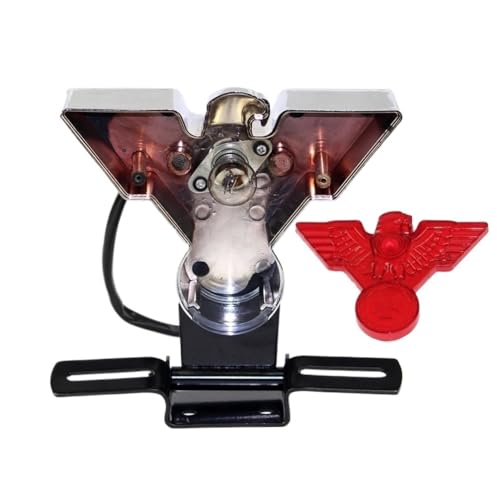 Feu arrière intégré pour moto 12V style Warbird avec feu stop rouge pour Bobber et Custom - 5