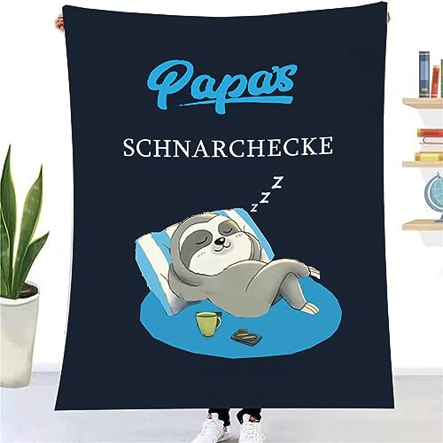TDDKFB Geschenke Couverture paresseuse pour papa, couverture douillette personnalisée, cadeau d'anniversaire pour la fête des pères pour meilleur papa, couverture en flanelle super douce