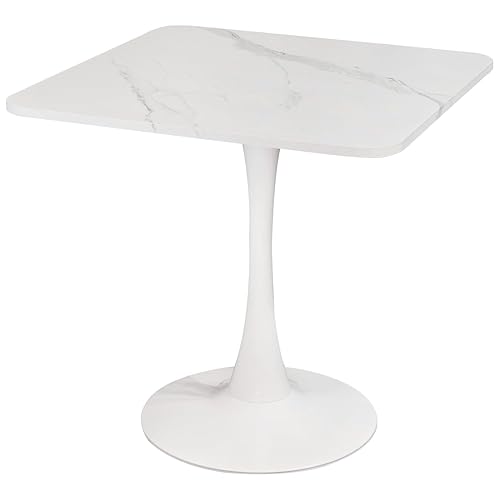 Square Modern Dinning Table 30 inches for 2-4 Bistro Tulip