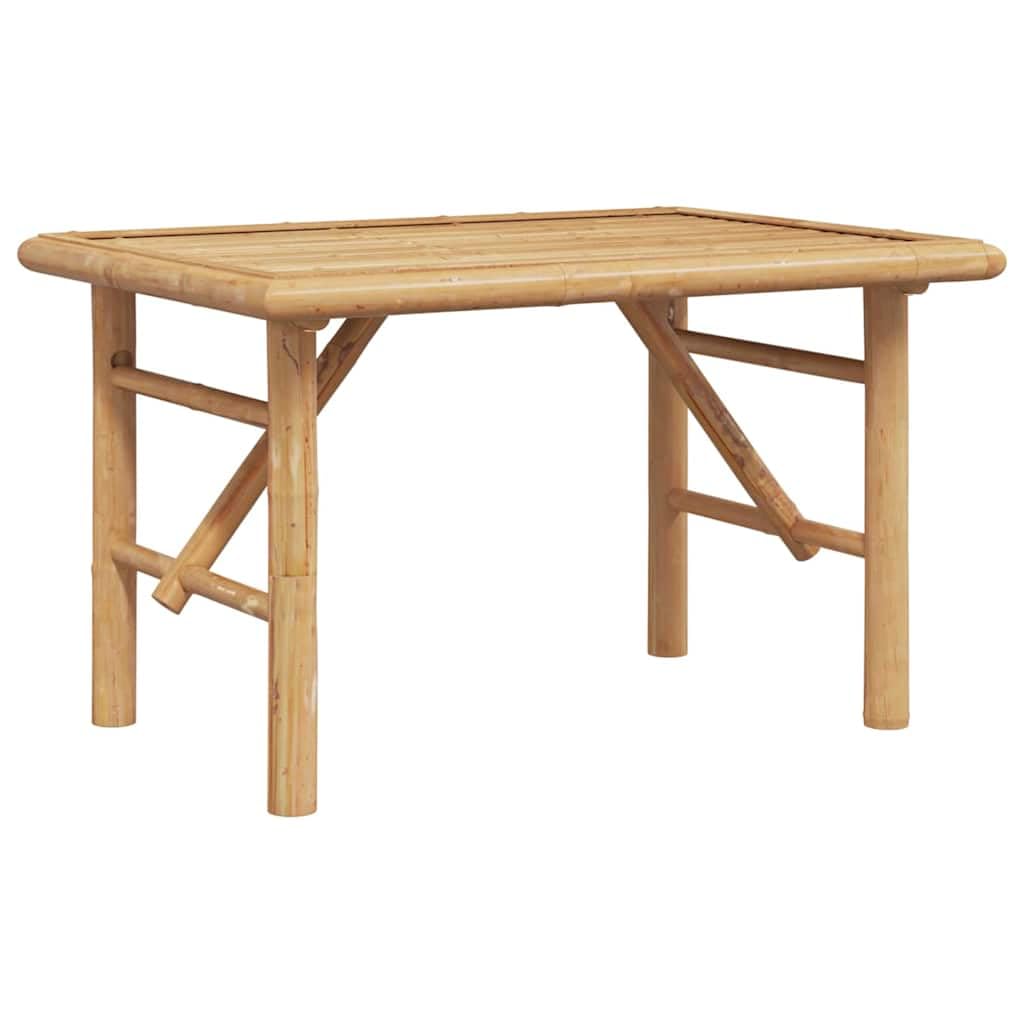 Stolik kawowy brązowy, bambusowy, 70 x 40 x 36 cm, stolik pomocniczy z półką i miejscem do przechowywania, trwały stolik do salonu, salonu i biura, nowoczesny design, łatwy montaż