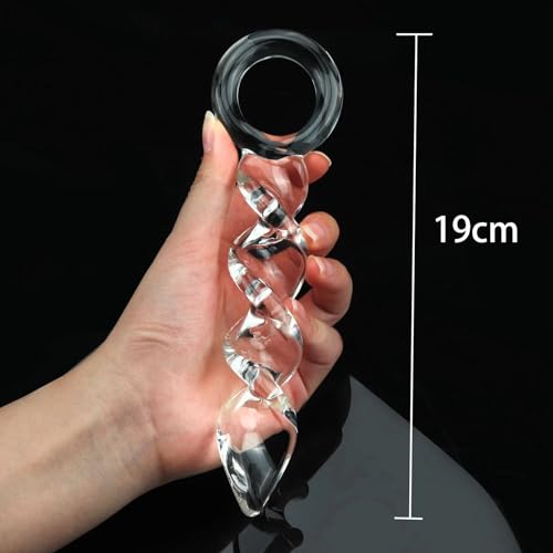 Vielretude-19cm-Spirale-Glas-Anal-Butt-Plug-Glasplug-mit-Ring-Vaginal-Anal-Massager-Masturbation-Glasdildo-Sex-Spielzeug-Geschenk