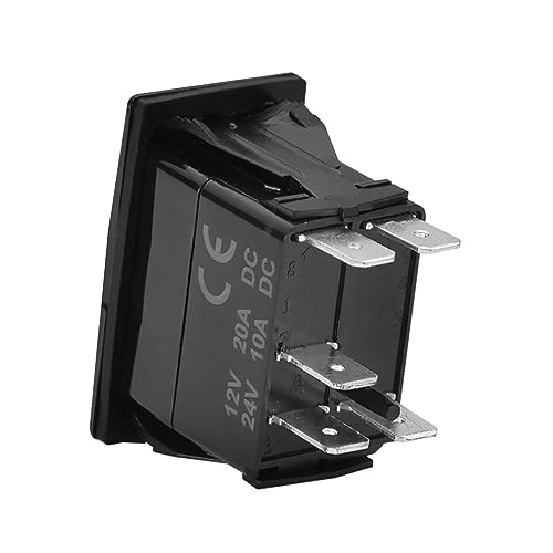 Image of Dual Orange Led 5 Pin (ON)-Off SPST Momentary Rocker Switch Base for ARB /Carling Auto Marine Boat Dashboard Switch Replacement 12V /24V IP68