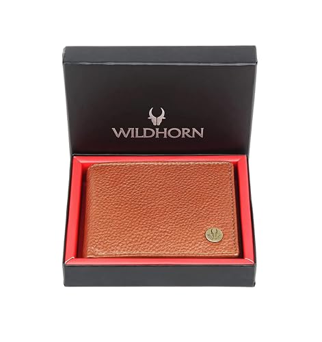 Image of WildHorn Rfid Protected Leather Wallet For Men,Tan