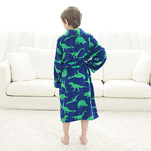 Simplicity Boys Cover Up Kids Printed Bath Cover Up Soft Flannel Housecoat For Dailywear Beachwear, Dinosure, 7-9 Years #TOP3