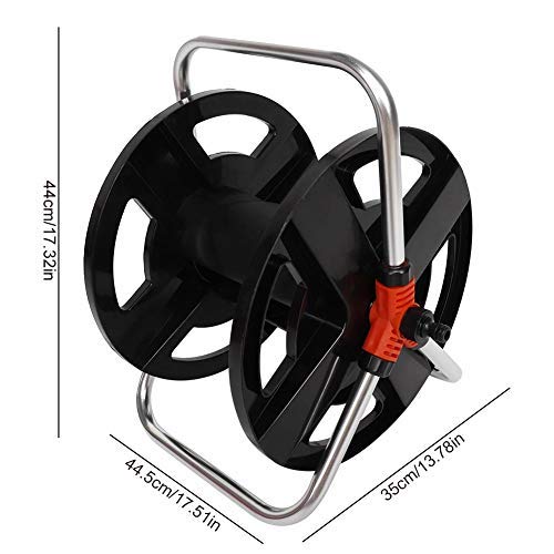 Fdit Portable Garden Hose Reel Cart 115 Feet Aluminum and Plastic Hosemobile Rotating Water Pipe and Hose Bracket Holder with Crank Handles Easy Winding for Outdoor Garden Yard