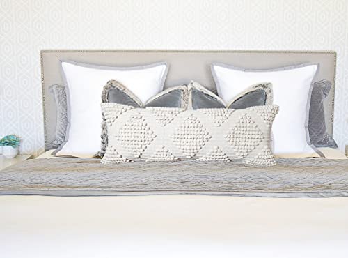 Heavenera 14X32 Inch Long Oversize Boho Throw Pillows Cover Bohemian Deocrative Lumbar Diamond Throw Pillow Shams King Size Cushion Covers For Bed Couch Sofa Living Room Bedroom Housewarming Christmas #TOP3