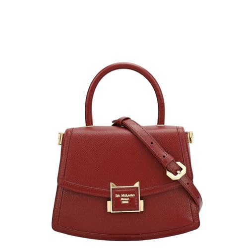 Image of Da Milano Leather Satchel Bag for Women (01019SOL)