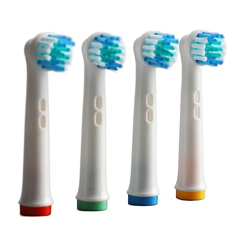 Ersatzbürstenköpfe, 4 Stück, Bürstenköpfe, Zahnbürstenköpfe, Elektrische Zahnbürste, Ersatzköpfe mit Hochdichten Borsten, Saubere Bürstenköpfe, Nachfüllung für SB17A
