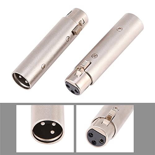 Adaptador XLR Macho a Hembra 3 Pines x2 miniatura 4