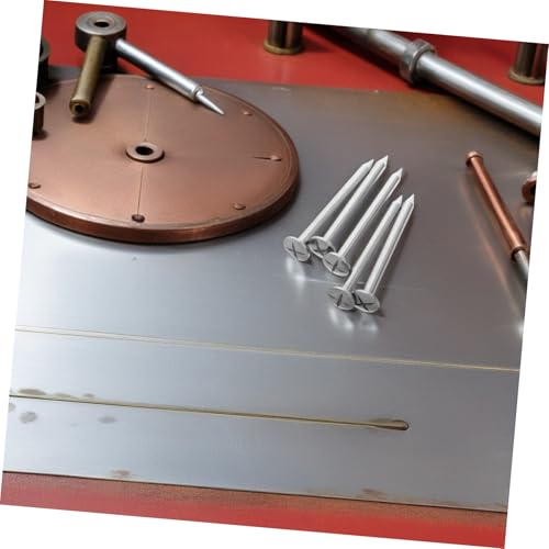 Clavos de medición de acero inoxidable plata de alta resistencia para pavimentos, 8 piezas 5