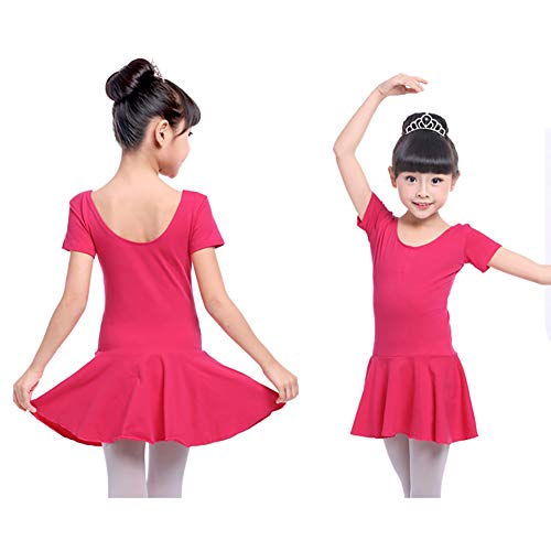 Daoba Balletkleding voor meisjes, korte mouwen, lange mouwen, balletpak, dansjurk, dansbody met rok, tutu - Image 3