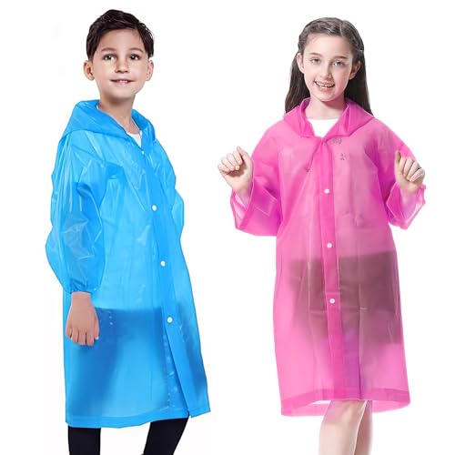 ☂【Ecologico e Riutilizzabile】realizzato in materiale 100% EVA, atossico e traspirante. Rispetto alla pioggia monouso o in PVC, questo impermeabile è riutilizzabile, ad asciugatura rapida e resistente agli strappi