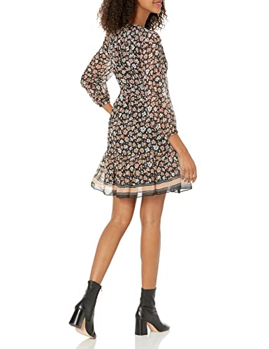 Club-Monaco-Womens-V-Neck-Paneled-Dress