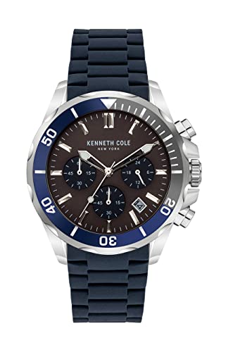 Kenneth Cole Reloj Analógico para Hombres de Cuarzo con Correa en Silicona KCWGO2105003