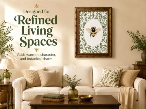 SKZMBTI Vintage Gold Framed Insect Wall Art Classical Bee Painting Prints - image 5