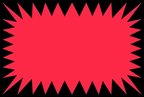Retail Genius Price Burst 30 Red Sign Pack. Boost Sales with Bright Display Tags. Durable, Easy to Write On Star Cards Are For Yard, Estate & Garage Sale, Fundraiser, Store, Business & Flea Market.