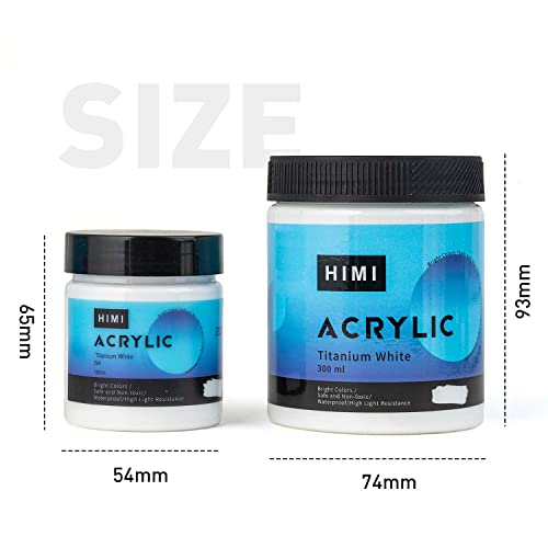 Himi Acrylic Paint，White Color(300 Ml Bottles), Non Fading, Non Toxic, Single Color Paint For Artists & Hobby Painters #TOP2
