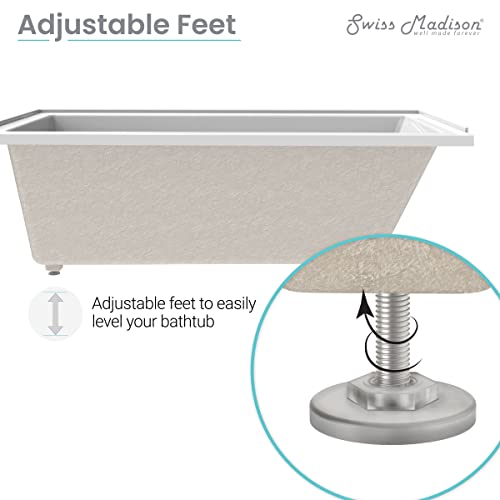 Image of Swiss Madison Voltaire 66 inch x 32 inch Right-Hand Drain Alcove Bathtub