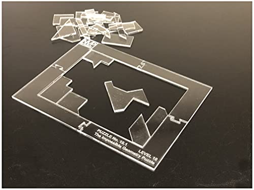 Clear Brain Teaser Impossible Puzzle -by NVP Puzzles- The Most Difficult Clear Puzzle Level 10 You Will Attempt. Great for Hours of Family Fun, Hard Brain Teaser Puzzles for Adults. Made in The USA!