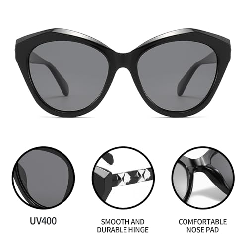 Trendy Designer Hexagon Aviator Sunglasses for Women Thick Frame Double Bridge Geometric Sun Glasses4