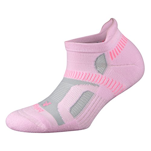 Balega Hidden Contour Impact Resistance/Cushioning Performance No Show Athletic Running Socks (1 Pair), Bubble Gum Pink, Large