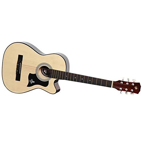 Top-down view of the GC 38C Acoustic Guitar neck and headstock