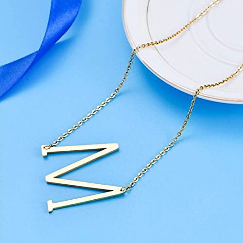 Image of Yellow Chimes Fashion Stainless Steel Gold Plated Initial Letter Pendant for Women and Girls