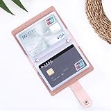 TuToy 26 przegródek na karty przenośny skórzany portfel antykradzieżowa osłona szczotki Nfc/RFID uchwyt na karty - czerwony
