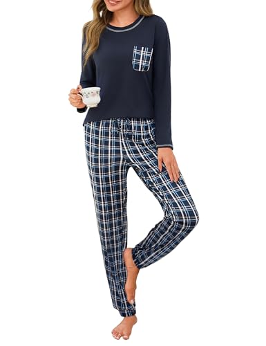 Pyjama femme hiver douillet en coton col V pour des soirées cocooning