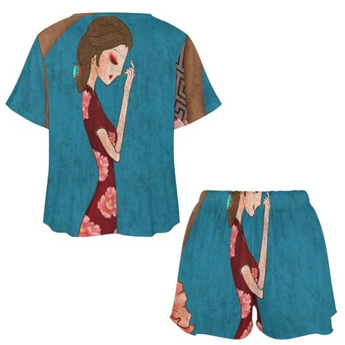 Ensemble de pyjama pour femme manches courtes idéal pour les nuits d'été douces - 5