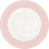 Dieser Artikel enhält 1 Stück Pale Pink-farbener Teller, gefertigt aus Porzellan (Stoneware)