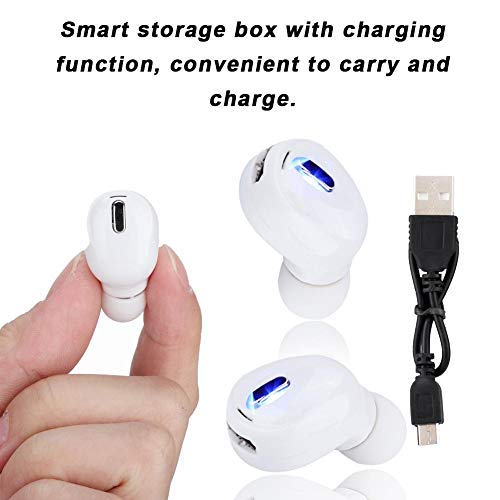 Fone de ouvido sem fio Bluetooth, mini fone de ouvido Bluetooth, vem com cabo de carregamento, adequ