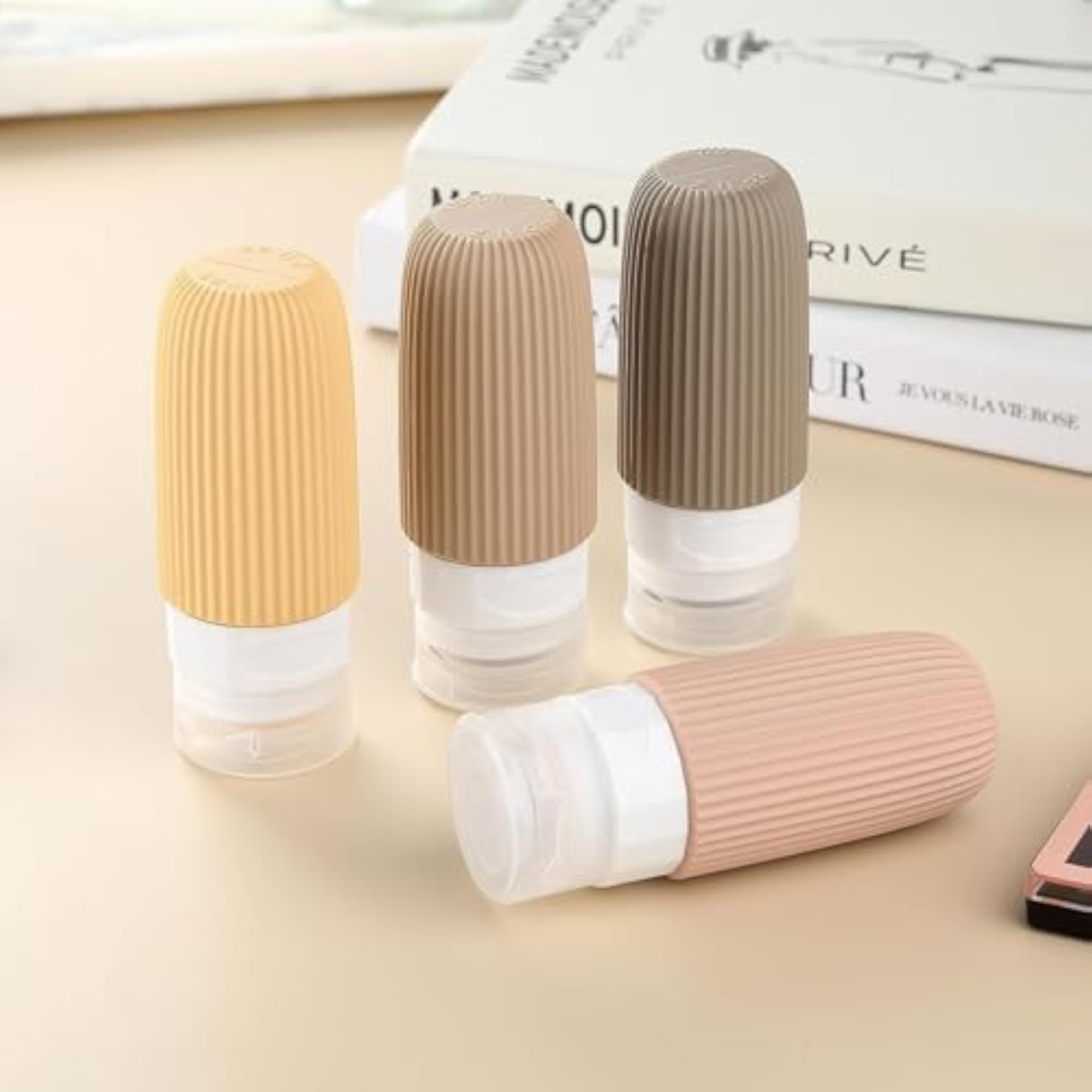 Travel Bottles Kit, 4-Pack 90ml BPA-Free Silicone Containers